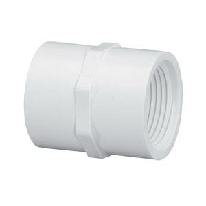 IPEX 435468 Pipe Coupling, 1 in, FPT, White, SCH 40 Schedule, 450 psi Pressure
