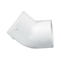 IPEX 435481 Pipe Elbow, 1/2 in, Socket, 45 deg Angle, PVC, White, SCH 40 Schedule, 150 psi Pressure 