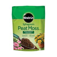 Miracle-Gro 85278430 Sphagnum Peat Moss, Solid, Earthy, 8 qt Bag, Pack of 6 