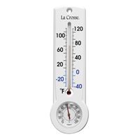 La Crosse 204-109 Thermometer, Analog, -40 to 120 deg F, Plastic Casing 