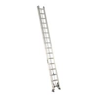 Louisville AE2200 Series AE2240 Extension Ladder, 37 ft 3 in H Reach, 300 lb, 40-Step, 1-1/2 in D Step, Aluminum 