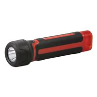 Dorcy 46-3762 Handheld Flashlight, AA Battery, LED Lamp, 120 Lumens Lumens, 120 hr Run Time, Black/Red 