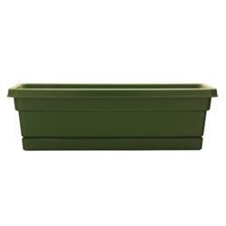 Southern Patio WB2412OG Window Box Planter, 7.22 in H, 8 in W, 23-3/4 in D, Dynamic Design, Polyresin, Olive Green 