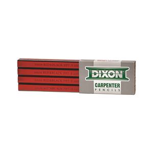 Dixon Ticonderoga 14100 Carpenter Pencil, Black/Red, 7 in L, Pack of 12