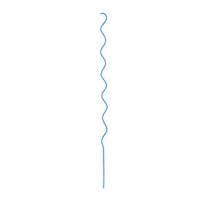 MIDWEST AIR TECHNOLOGY 901267BL6 Twisted Garden Stake, 60 in L, Steel, Blue, Powder-Coated, Pack of 6