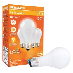Sylvania 40664 LED Bulb, General Purpose, A21 Lamp, E26 Lamp Base, Dimmable, 2700 K Color Temp 