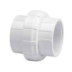 IPEX 435910 Pipe Union with Buna O-Ring Seal, 1-1/2 in, FPT, PVC, White, SCH 40 Schedule, 150 psi Pressure 