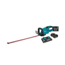 Makita XHU04PT Hedge Trimmer Kit, Battery Included, 5 Ah, 36 V, Lithium-Ion, 25-1/2 in Blade, 6 -Speed 