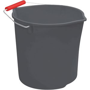 Quickie 2077957 Bucket, 11 qt Capacity, Plastic, Gray