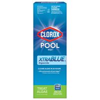 Clorox POOL & Spa XtraBlue 44340CLX Pool Algaecide, 40 oz, Liquid, Slight, Blue/Green 