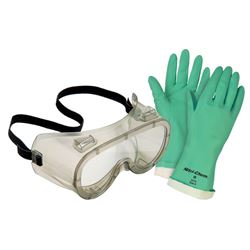 Safety Works SWX00137 Gloves and Goggles Kit, Clear 
