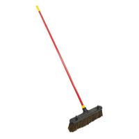 Quickie Bulldozer 526 Push Broom, 18 in Sweep Face, 4-1/8 in L Trim, Palmyra Fiber Bristle, ACME Thread 