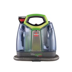 Bissell Little Green 2513G Carpet Cleaner, 37 oz Tank, 3 in W Cleaning Path, Cha-Cha Lime/Titanium 