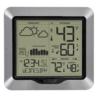La Crosse 308-1417 Weather Station, Battery, 32 to 99 deg F, 10 to 99 % Humidity Range, LCD Display 