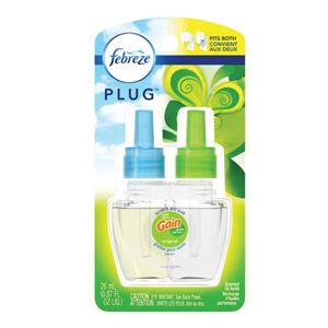 febreze PLUG 74903 Scented Air Freshener, 0.87 oz, Gain Original, 50 days-Day Freshness, Pack of 6
