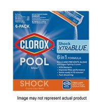 Clorox POOL & Spa Shock Xtrablue 33020CLX Pool Chemical, 1 lb Bottle, Solid, Chlorine, Blue/Green, Pack of 20 