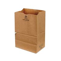 Duro Bag Husky Dubl Lif 70208 Grocery SOS Bag, #8, 6-1/8 in L, 4-1/8 in W, 12-7/16 in H, Recycled Paper, Kraft 