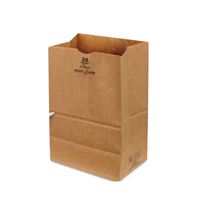Duro Bag Husky Dubl Lif 70220 Grocery SOS Bag, #20, 8-1/4 in L, 5-5/16 in W, 16-1/8 in H, Recycled Paper, Kraft 