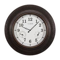 La Crosse 404-3556 Clock, Round, Polyester Clock Face, Analog 