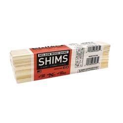 Nelson PSH8/12/36/65 Shim, 8 in L, 1-3/8 in W, 1/4 in Thick, Pine Wood, Pack of 36 