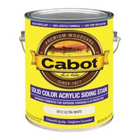 Cabot 800 140.0000812.007 Siding Stain, Ultra White, 1 gal, Pack of 4 