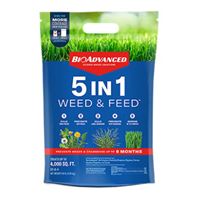 BioAdvanced 704860L Weed and Feed Fertilizer, 9.6 lb Bag, 22-0-4 N-P-K Ratio 