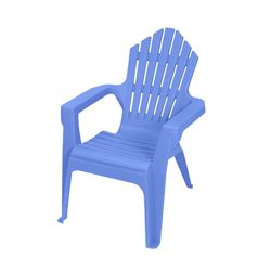 Gracious Living Kiddie Adirondack 11126-20PDQ Adirondack Chair, Resin Seat, Resin Frame, Purple Iris Frame 