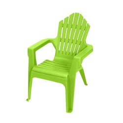 Gracious Living Kiddie Adirondack 11346-20PDQ Adirondack Chair, Resin Seat, Resin Frame, Tender Shoots Green Frame 