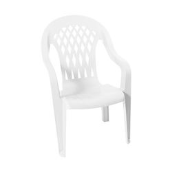 Gracious Living 11213-32 High-Back Chair, Resin, White 