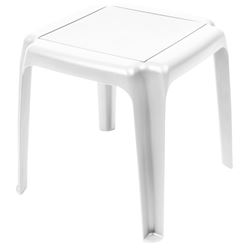 Gracious Living 14553-40 Side Table, Resin Table, White Table 