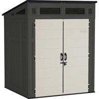 Suncast Modernist BMS6580 Storage Shed, 200 cu-ft Capacity, 6 ft 2-1/2 in W, 5 ft 8-1/4 in D, 7 ft 5-3/4 in H 