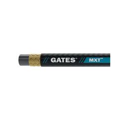 Gates MXT MEGASYS 85037 Wire Braid Hose, 0.551 in OD, 1/4 in ID, 50 ft L, 6000 psi Pressure, Synthetic Rubber, Black 