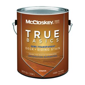 McCloskey True Basics 080.0014305.007 Deck and Siding Stain, Tint Base, Liquid, 3.5 L