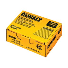 DeWALT DCA16150 Finish Nail, 1-1/2 in L, 16 Gauge, Steel, Galvanized, Brad Head, Smooth Shank, 2500/PK