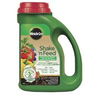 Miracle-Gro Shake n Feed 3002601 Tomato/Fruit and Vegetable Plant Food, 4.5 lb Jug, Solid, 10-5-15 N-P-K Ratio 