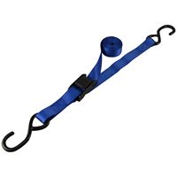 ProSource FH64051 Tie-Down, 1 in W, 6 ft L, Polyester Webbing, Metal Buckle, Blue, 400 lb, S-Hook End Fitting, Pack of 6 