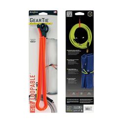 Gear Tie Loopable GLL24-31-2R6 Twist Tie, Rubber, Bright Orange, Pack of 6 