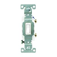Eaton Wiring Devices C1301-7LTW Toggle Switch, 15 A, 120 V, Polycarbonate Housing Material, White 