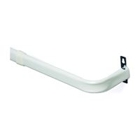 Kenney KN513 Curtain Rod, 1 in Dia, 84 to 120 in L, Steel, White 