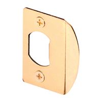 Defender Security E 2349 Door Strike Plate, 2-1/4 in L, 1-7/16 in W, Steel, Brass 