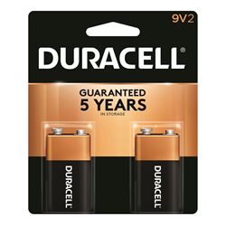 Duracell MN1604B2Z Battery, 9 V Battery, Alkaline, Manganese Dioxide, Rechargeable: No 