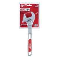 Milwaukee 48-22-7412 Adjustable Wrench, 12 in OAL, 1-5/8 in Jaw, Steel, Chrome, Ergonomic Handle 