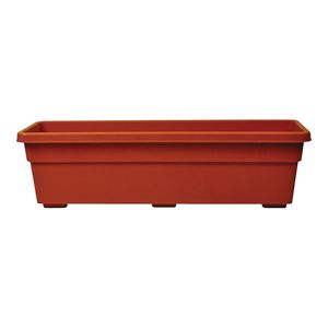 Southern Patio PW2412TC Promotional Window Box Planter, 16 in H, 24 in W, 8-1/16 in D, Plastic, Terracotta