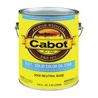 Cabot O.V.T. 140.0006506.007 Oil Stain, Flat, Neutral Base, Liquid, 1 gal, Pack of 4 