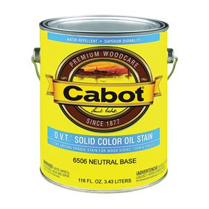 Cabot O.V.T. 140.0006506.007 Oil Stain, Flat, Neutral Base, Liquid, 1 gal, Pack of 4