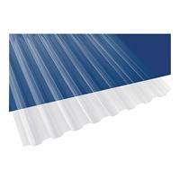 Suntuf 101697 Corrugated Panel, 8 ft L, 26 in W, Greca 76 Profile, 0.032 in Thick Material, Polycarbonate, Clear, Pack of 10 
