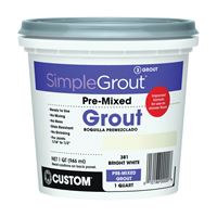 Custom PMG381QT Tile Grout, Bright White, 1 qt Pail 