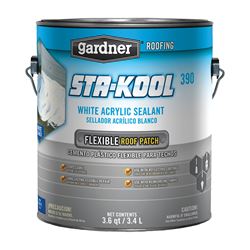 Gardner STA-KOOL 390 Series SK-3901 Acrylic Sealant, White, Liquid, 1 gal, Pack of 4 