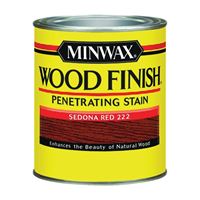 Minwax 222204444 Wood Stain, Satin, Sedona Red, Liquid, 0.5 pt, Can 