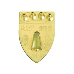 OOK 55007 Shield Hanger, 100 lb, Steel, Brass, Gold 